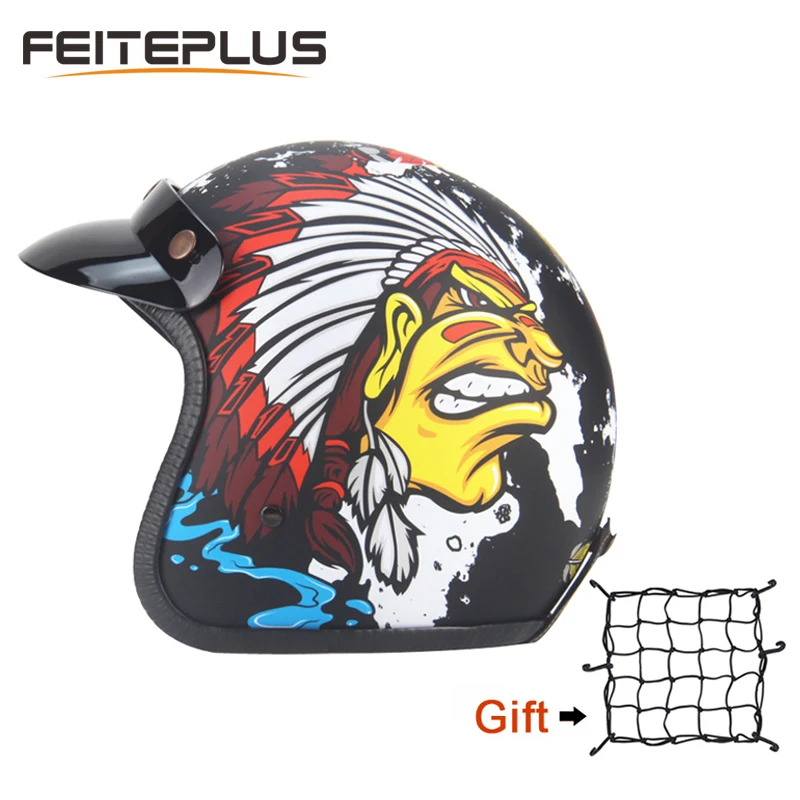 Motorcycle Bruning Skull Dragon Helmet 3/4 Half Open Face Unisex Adult For Mountain Bike Scooter Net Free Send | Автомобили и