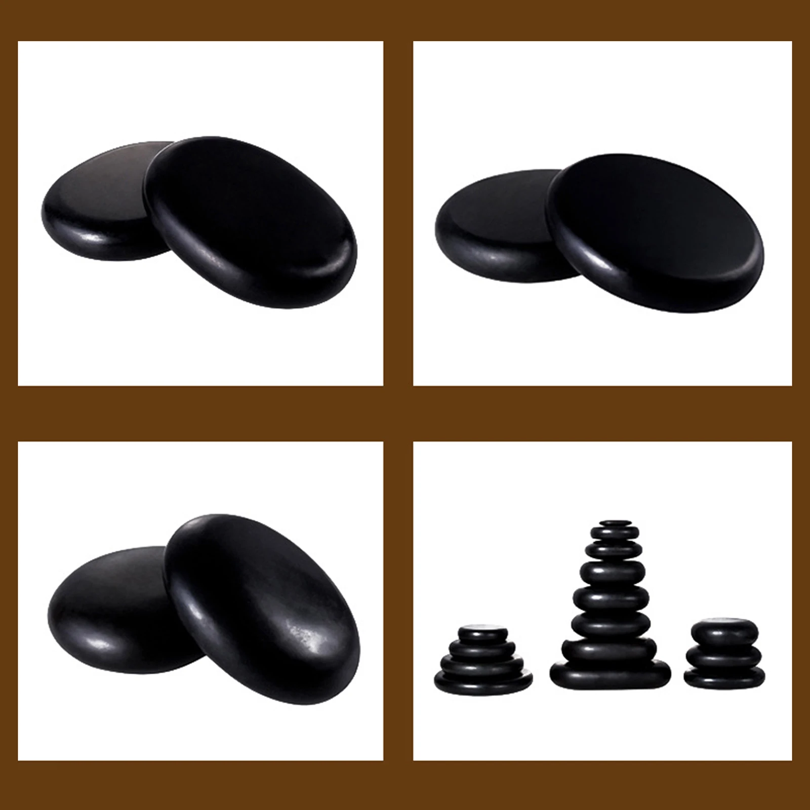 

Hot Stone Massage Set Relieve Stress Back Pain Health Care Acupressure Basalt Stones for Healthcare Hot Spa Rock Stone