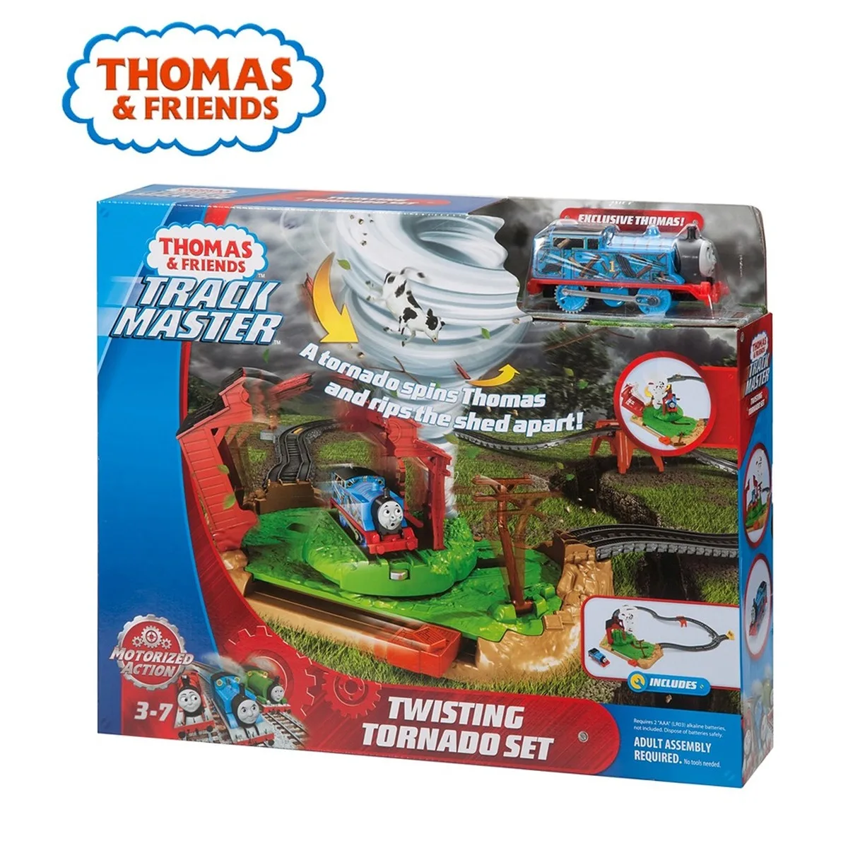 Thomas &amp Friends поезд крутящийся набор торнадо детские игрушки трек приключения