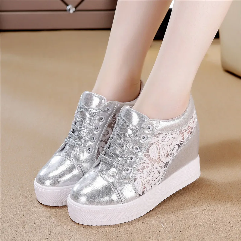 Повседневная обувь на скрытой танкетке Сезон лето осень Женская платформе