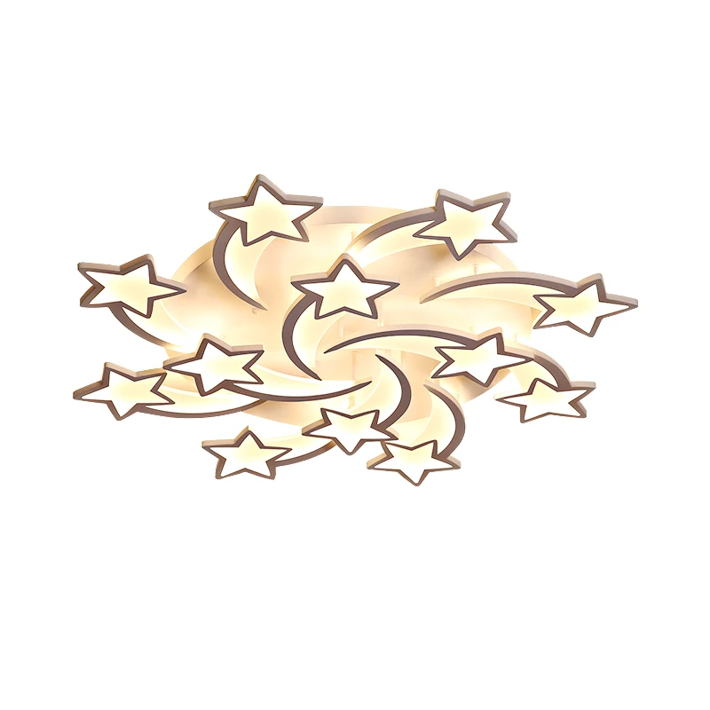 Светодиодная люстра современные потолочные светильники со звездами освещение