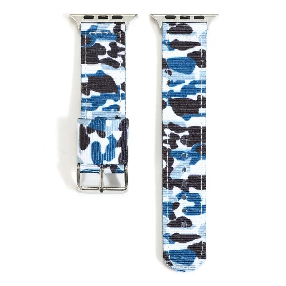 

Army green camouflage band Apple watch band Iwatch 6 SE 5 nylon strap 38mm 40mm 42mm 44mm Series 6 SE 5 4 3 21 Sports Wristband