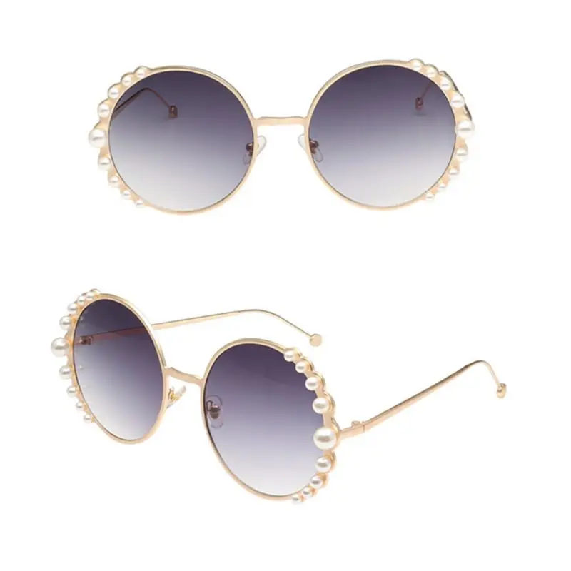 Модные женские солнцезащитные очки с круглой оправой очаровательные