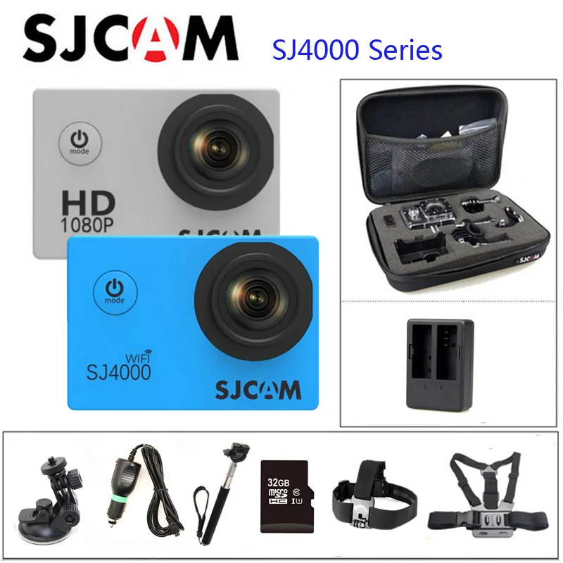 Оригинальная Экшн камера SJCAM серии SJ4000 и Wi Fi 1080P HD 2 0 дюйма водонепроницаемая