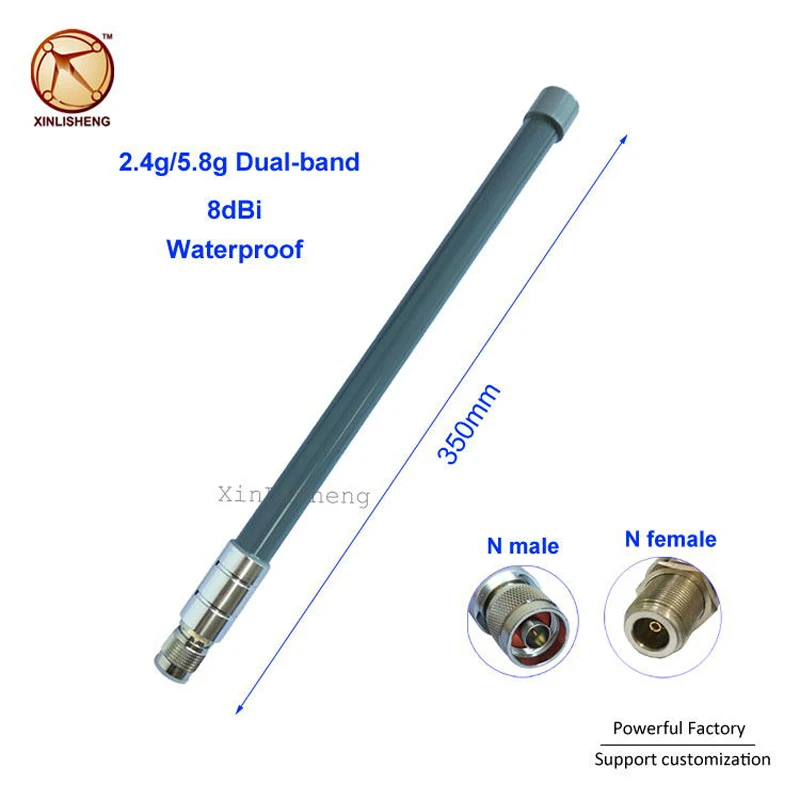 

New 2.4g 5.8g Dual band 8 dbi high gain omni antenna outdoor wifi fiberglass antennas for communications