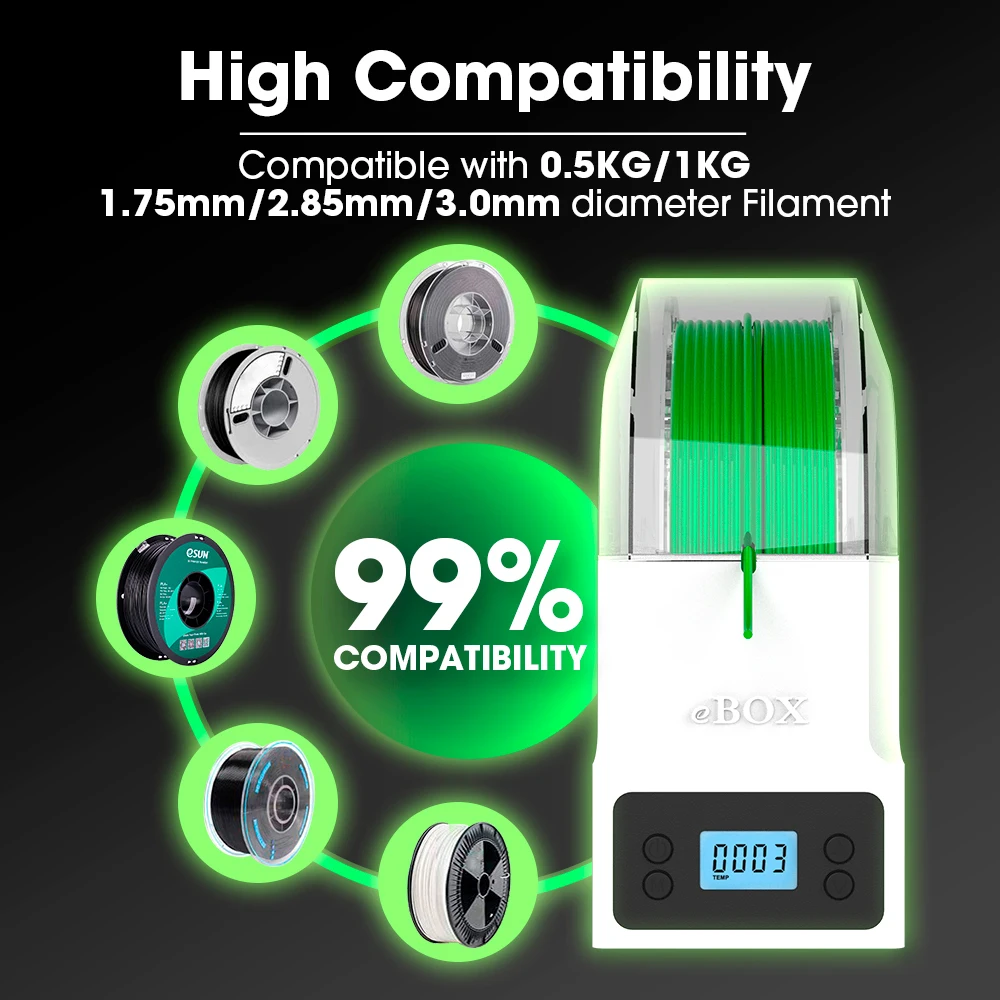 KINGROION eSUN eBOX 3D Printing Filament Box Storage Holder Keeping Dry Measuring Weight | Компьютеры и офис