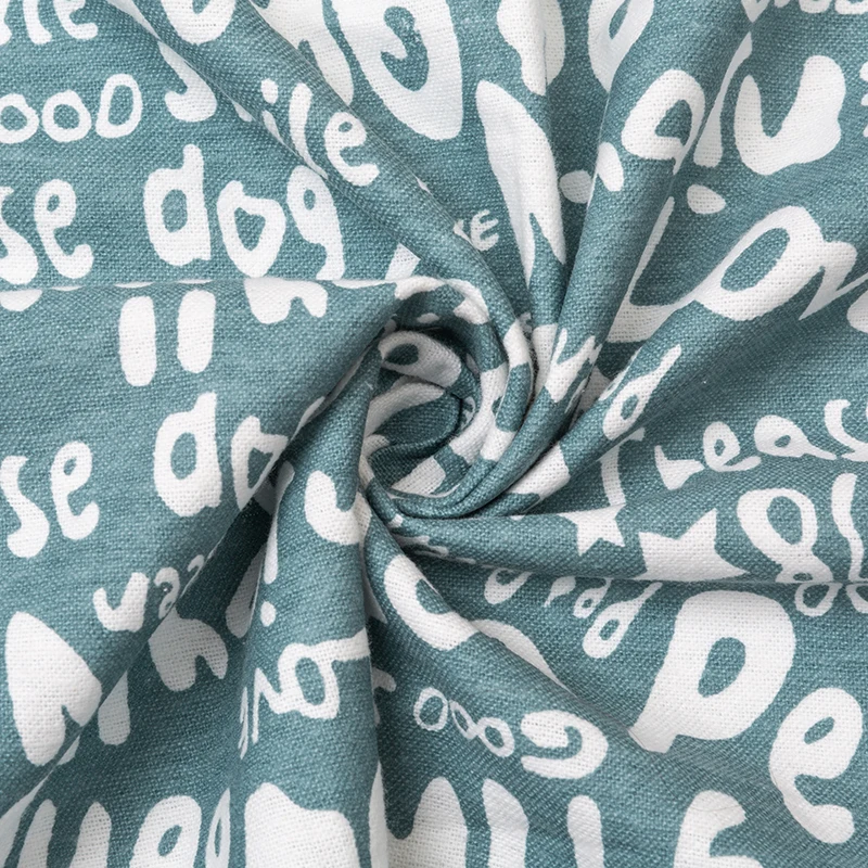 100% хлопок саржа фланелевая ткань шлифованная мягкая с буквенным рисунком
