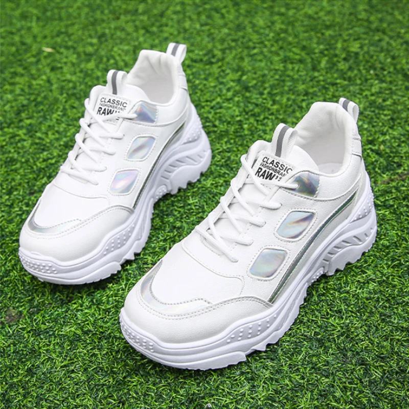 Кроссовки женские массивные Вулканизированная подошва повседневная обувь в