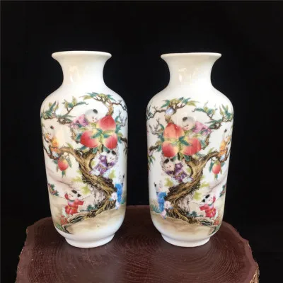 Маленькие вазы античный фарфор Jingdezhen фигурки цветов и птиц украшения для дома |