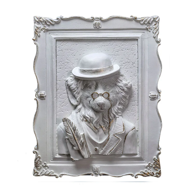 

European-style Wall Hanging Creative Ornaments Home Living Room Background Wall Decoration Painting Relief Animal Wall Painting