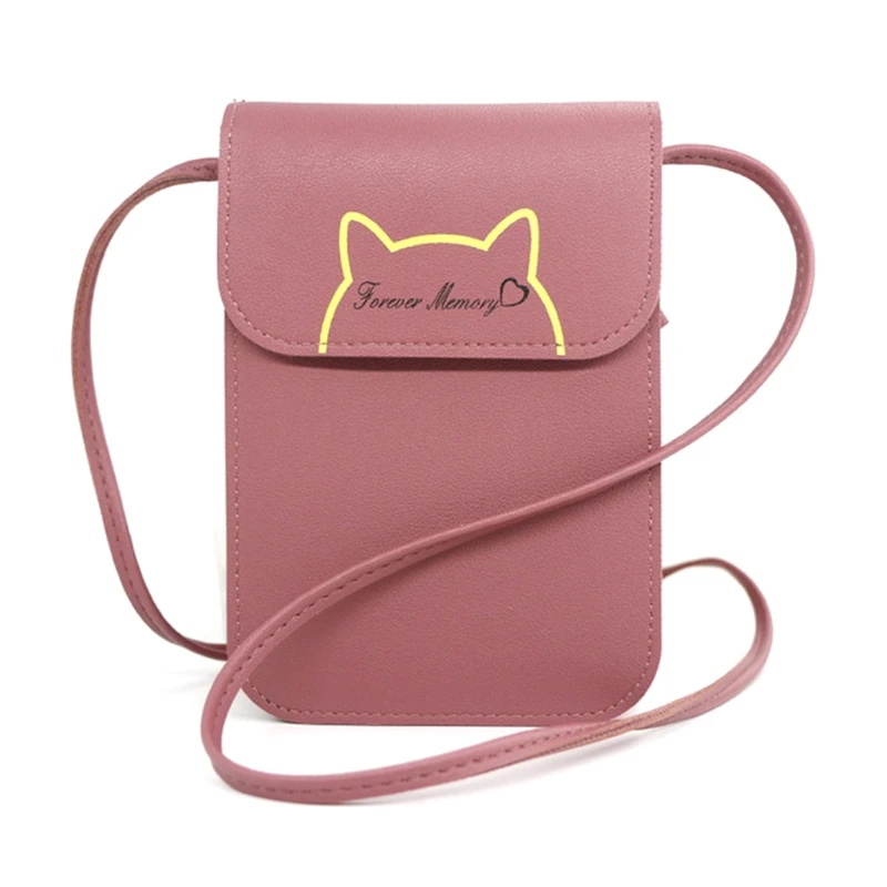 

Touch Screen Phone PU Leather for Women Bag,Mini Crossbody Mobile Phone Shoulder Bag,Lightweight Buckle Anti Thefttouch K5DA