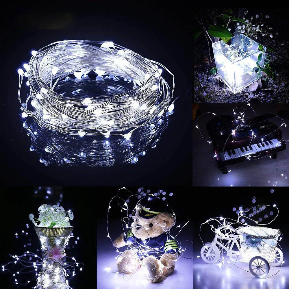 

LED String light 4M Silver Wire Fairy Light IP65 waterproof for Garland Home Wedding Party Decoration Powered by Battery FDH