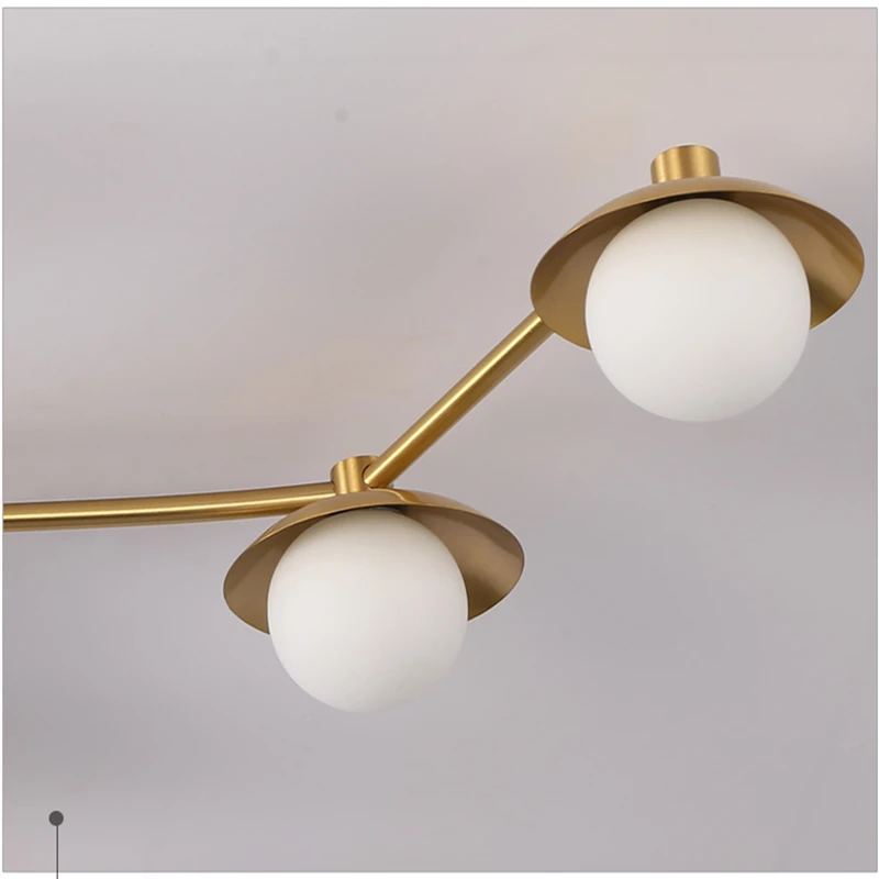 Светодиодный Современный Золотой Круглый с гальваническим покрытием тонкий