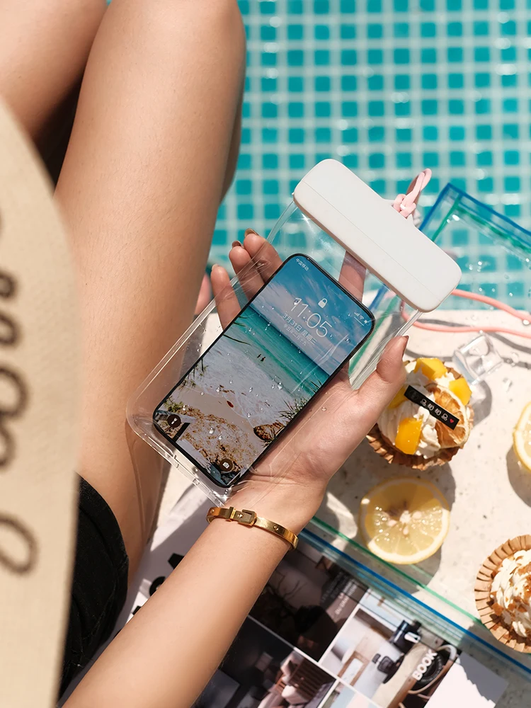 

IPX8 Waterproof Mobile Phone Case Floating Airbag Swimming Bag Phone Pouch For Swimming Diving Surfing Beach Use