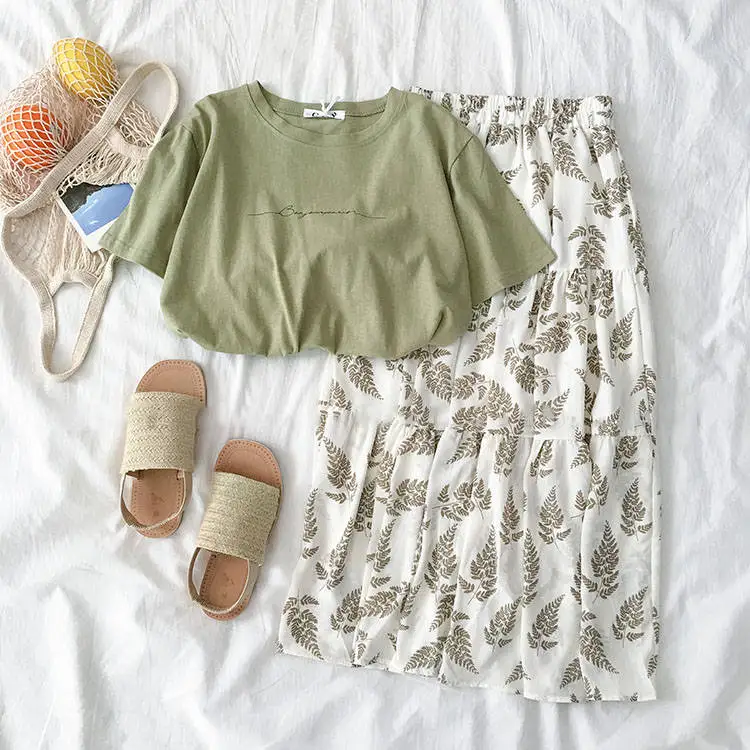 Костюм из двух предметов Новинка лета 2020 женская футболка с коротким рукавом и