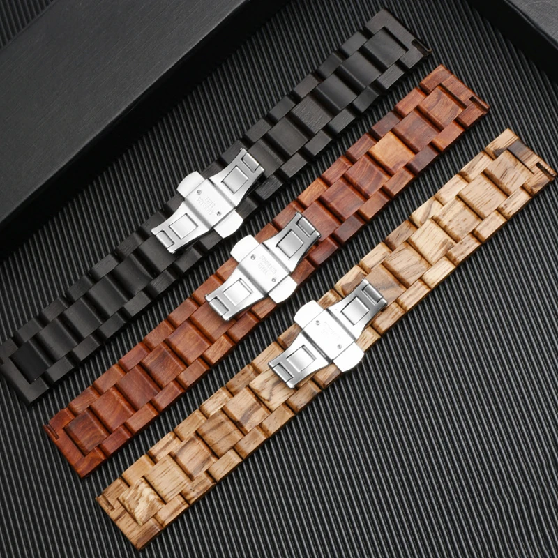 

Wooden Watch Pulseira For Apple Watch Band 42mm 44mm Link Bracelet For iWatch Strap Series 5 4 3 2 1 Natural Wood Correa Belt