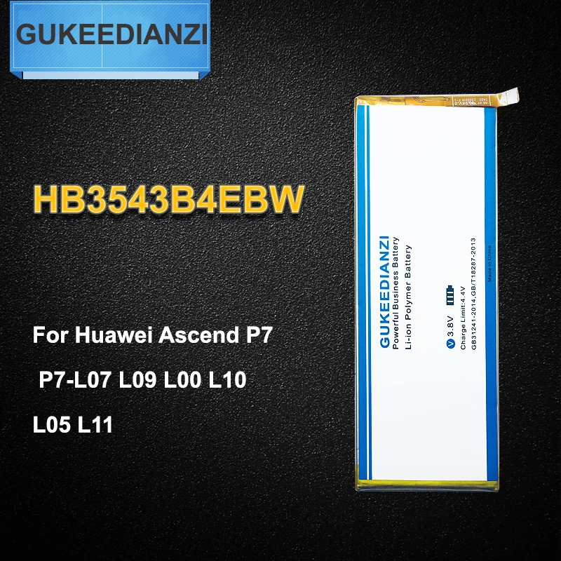 Аккумулятор GUKEEDIANZI для телефона Huawei Ascend P7 L07 L09 L00 L10 L05 L11 2460 мАч HB3543B4EBW
