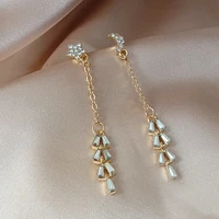 2022 korean drop earrings moon stars tassel earrings charm women asymmetry jewelry new fashion elegant party accessories gift