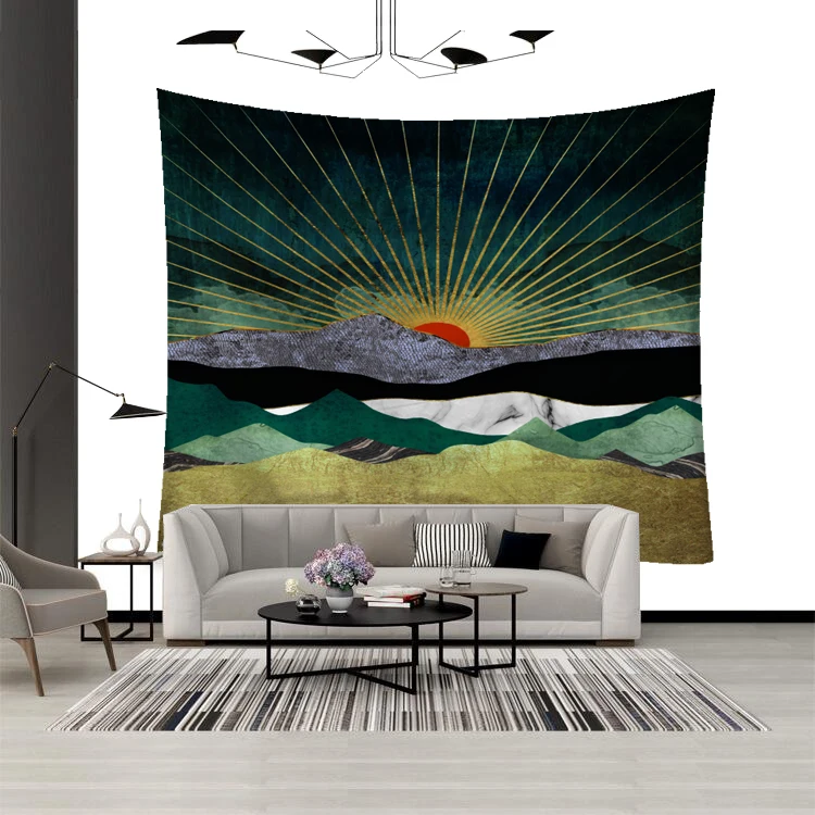 Гобелен с Луной и солнцем МАНДАЛА ГОБЕЛЕН настенный пляжное полотенце пейзаж