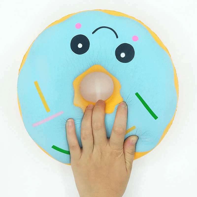 

2020 New High Quality Jumbo Squishy Big Donuts Super Slow Rising Kawaii Catoon Strap Pendant Bread Cake Toys For child Drop