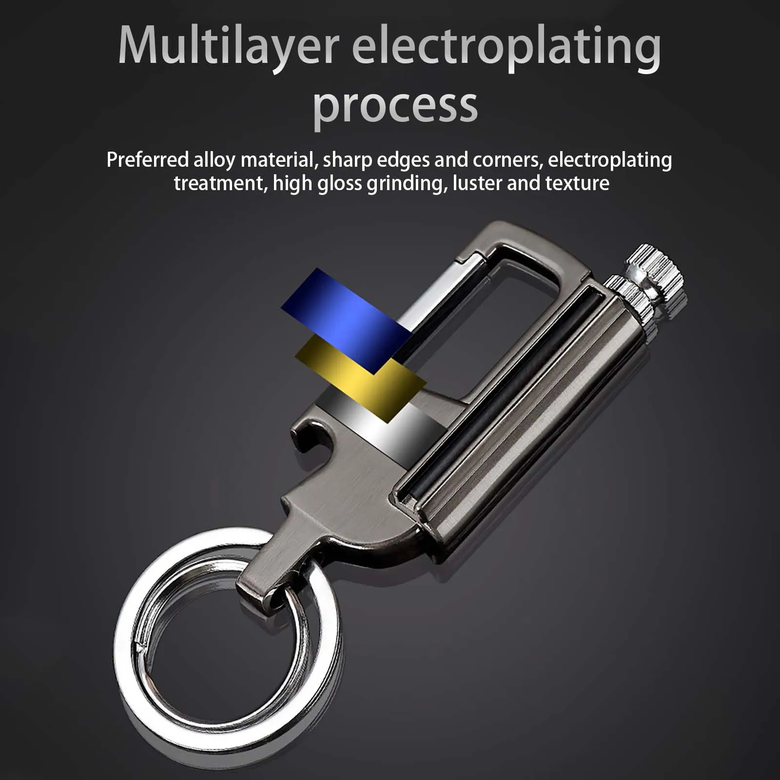 Карабин зажигалка с перманентным сочетанием Страйкер водонепроницаемый