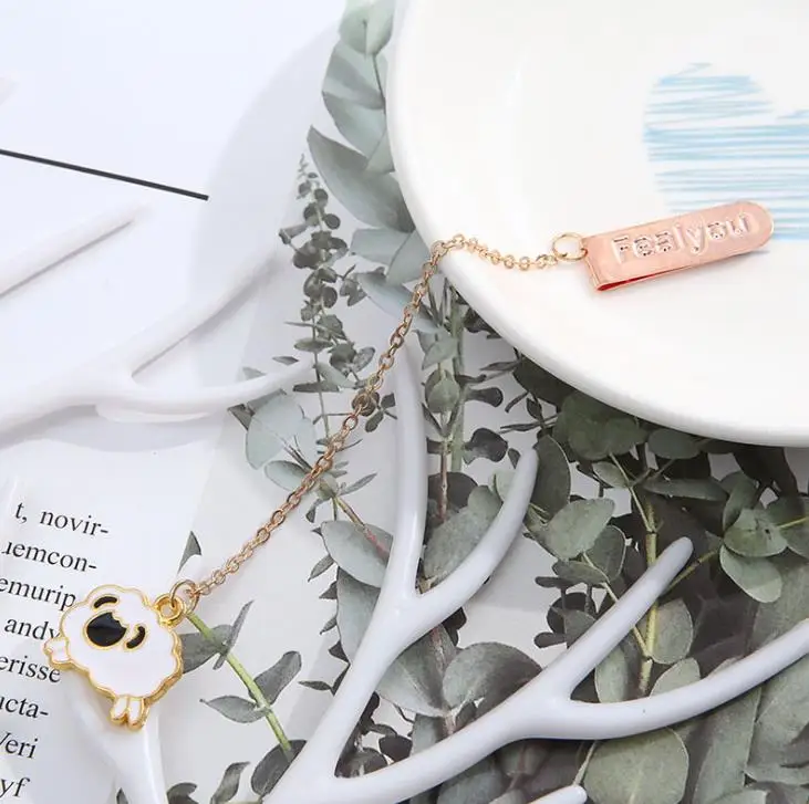 1 шт. каваи животные мишка собака овца белка металлическая подвеска вкладка книга