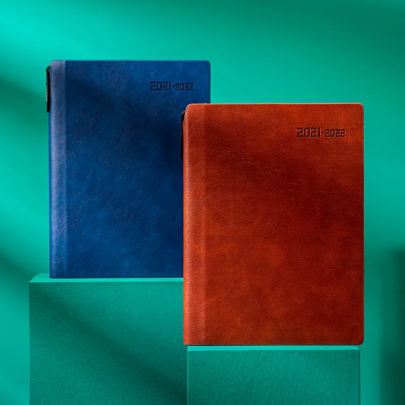 

Business Notepad A5 Monthly Planner Simple Time Management Leather Pu Efficiency Manual Schedule Notebook Office Stationery