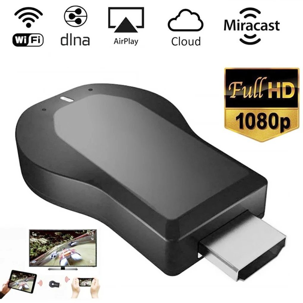 Anycast M4 PLUS 1080P беспроводной HD портативный медиаплеер Wifi HDMI совместимый адаптер