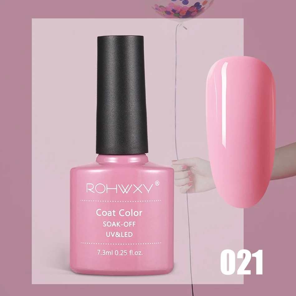 ROHWXY УФ-гель для ногтей Гибридный лак для замачивания ногтей полуперманентный верхний Базовый лак для ногтей все для маникюра Гель-лак - Цвет: A021