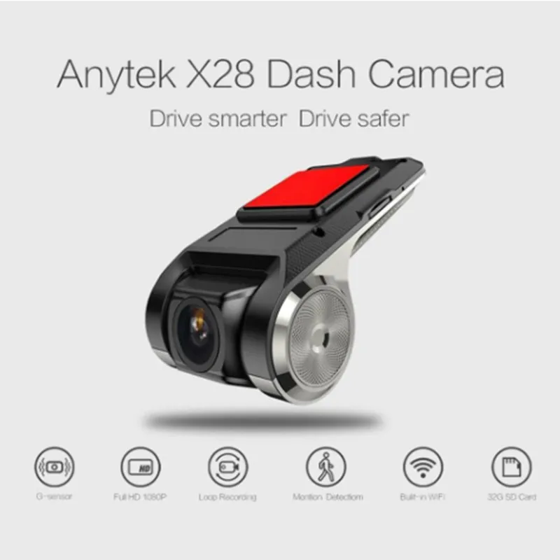 

New Anytek X28 FHD 1080P 150Dash Cam Car DVR Camera Recorder WiFi ADAS G-sensor Video Auto Recorder Dash Camera