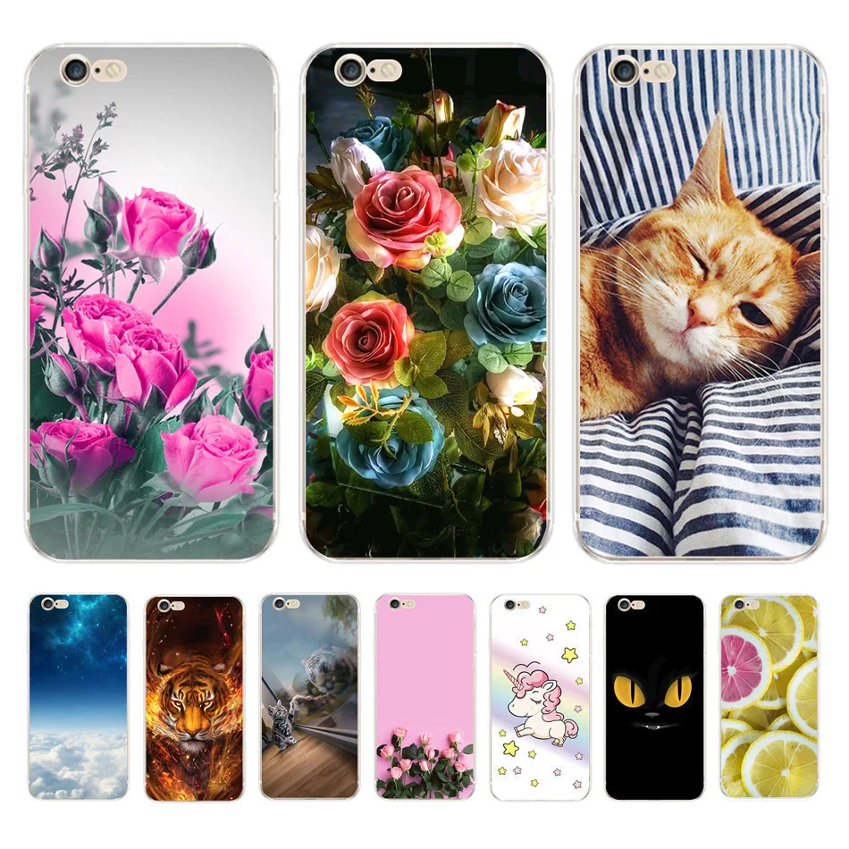 Чехол для Apple iphone 5 se 5s корпус телефона мягкий силиконовый милый мультяшный чехол