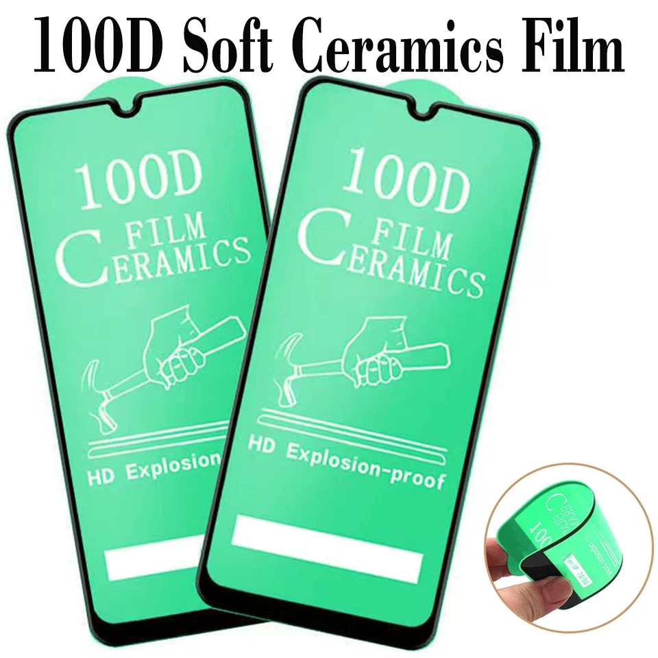 100Pcs Ceramic Matte Film For Samsung Galaxy A12 A02S A21S A20E A10E A32 A42 A52 A72 5G F62 M62 Screen Protector Tempered Glass