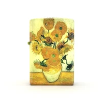 high glossy surface collection type van gogh sunflower design 540 lighter made in usa for zippo gift for father