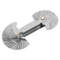 202428515258pcs blades 55 60 degree metric screw thread pitch gauge blade gage for measuring gauging tools screw gauge set
