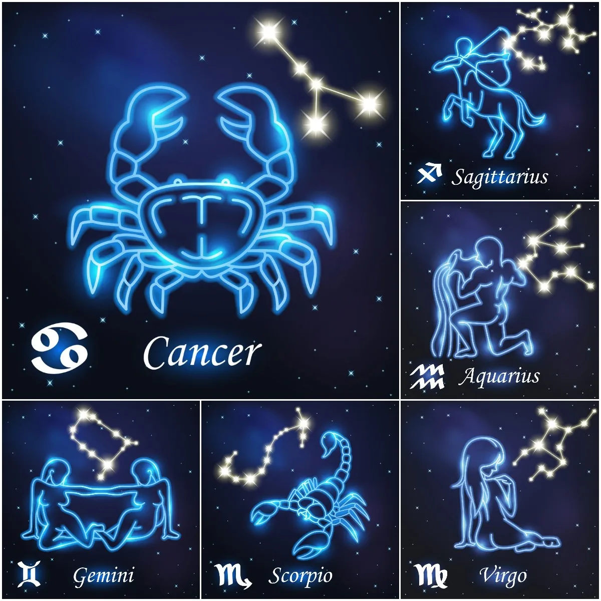 Full Diamond Embroidery Zodiac Constellations Motifs Animals Art Diamond Painting  Starry Sky Signs Cross Stich Kit Craft Beads