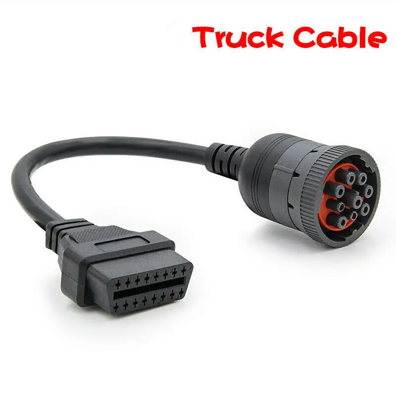 J1939 9pin к 16pin OBD 2 короткий кабель 9 pin 16 PIN Женский для Deutsch тяжелых грузовиков |