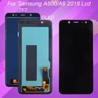 1 шт. протестированный Super Amoled A6 2018 дисплей для Samsung Galaxy A600 ЖК-дисплей с сенсорным экраном дигитайзер Стеклянные стекла в сборе
