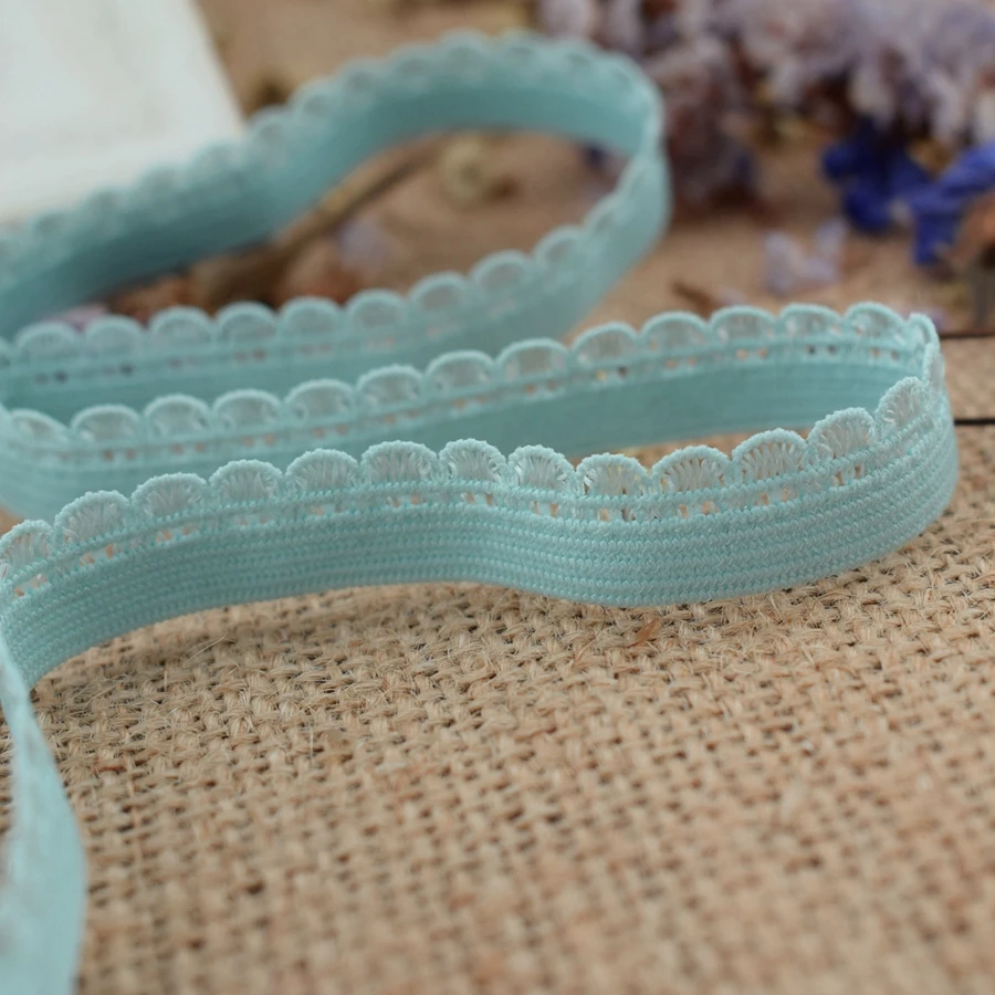 #281 синие эластичные ленты 8 ярдов/партия эластичная кружевная отделка нижнее