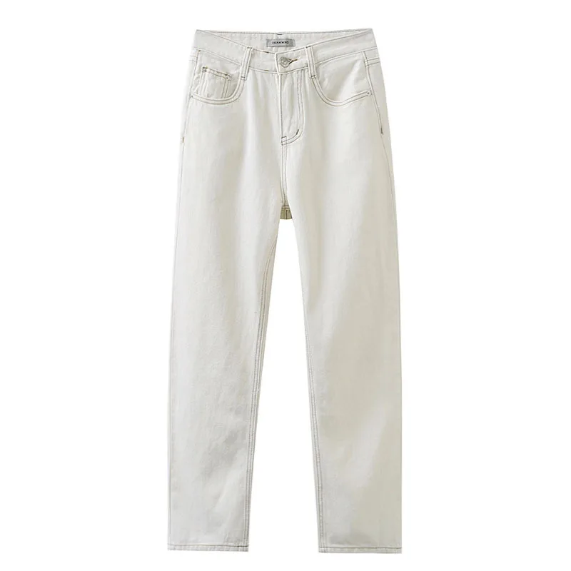 

2020 White Jeans High Waist Denim Harem Pants Boyfriend jeans for Woman Loose Trousers vaqueros mujer