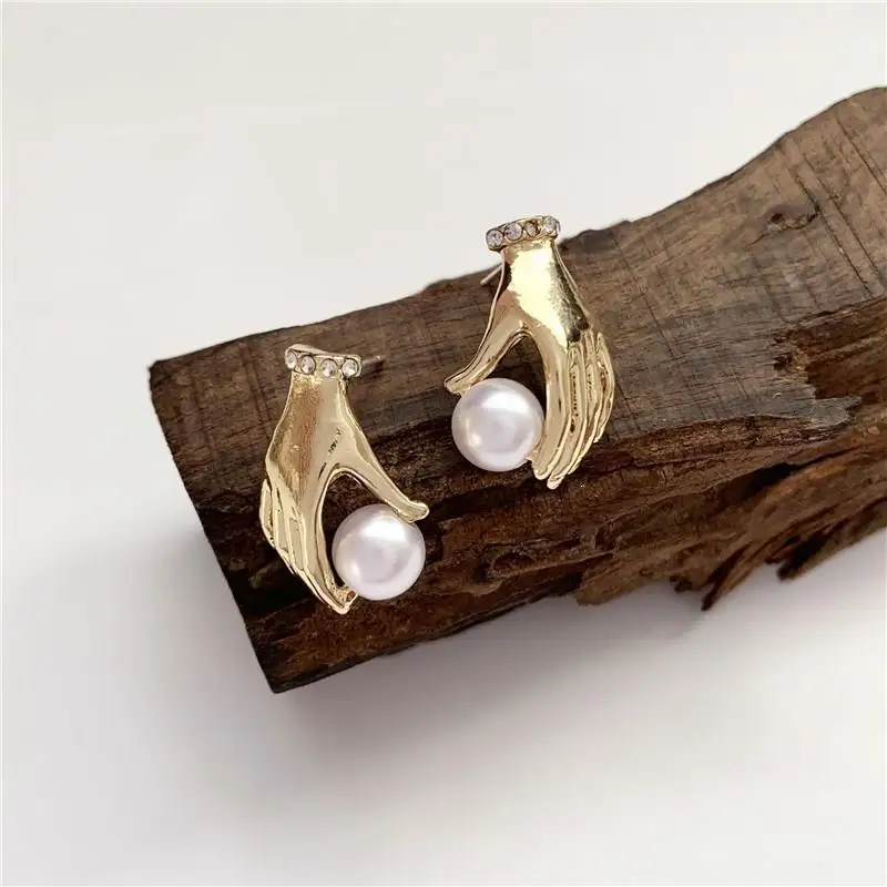 Металлические геометрические креативные перламутровые Стразы металлические