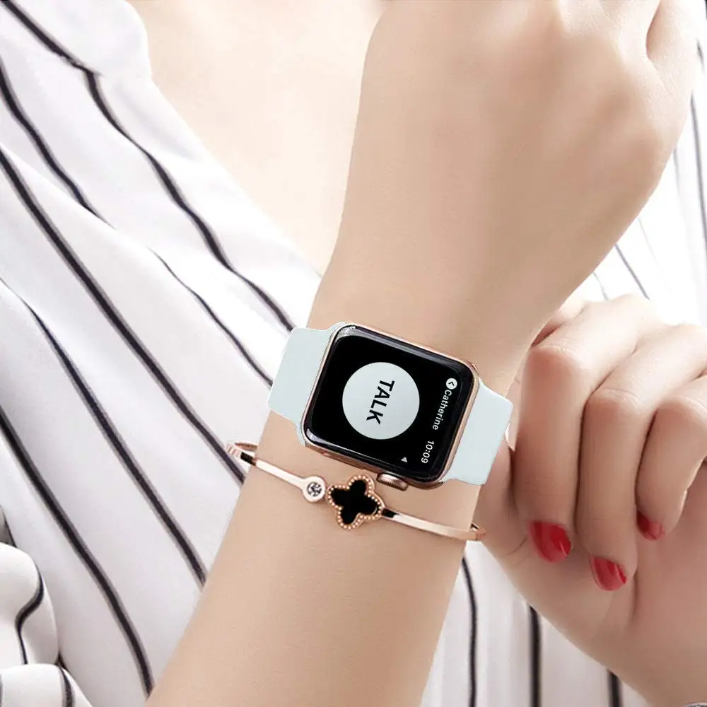 Спортивный ремешок для Apple Watch ремешок 44 мм 40 4 3 iwatch ремешок 42 мм 38 мм силиконовый pulseira ремешок для часов Браслет Apple watch 5 ремешок 44 мм