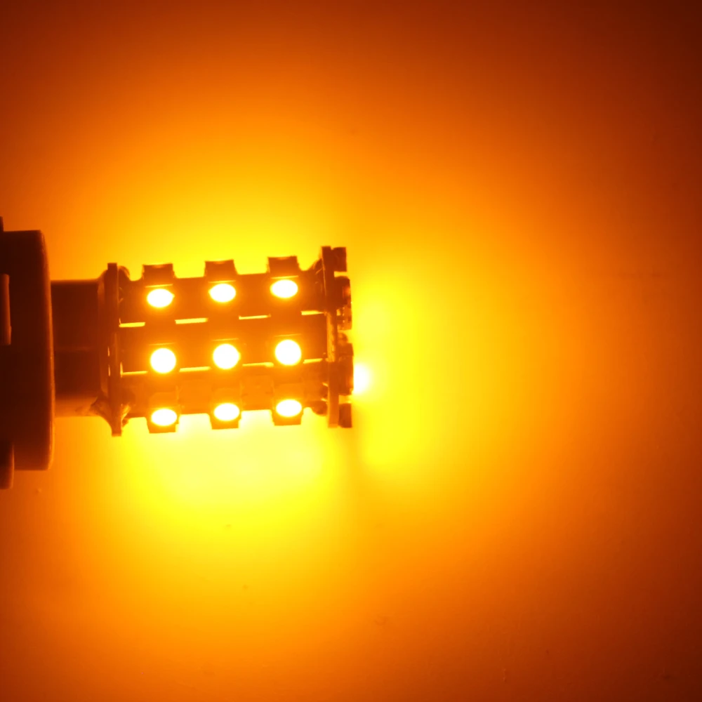 

10X 40X T20 7443 Bulbs 3528 60 SMD LED Stop Parking Turn Signal Brake Light 12V Bulbs Convert Dual Color White Amber 360 Lumens