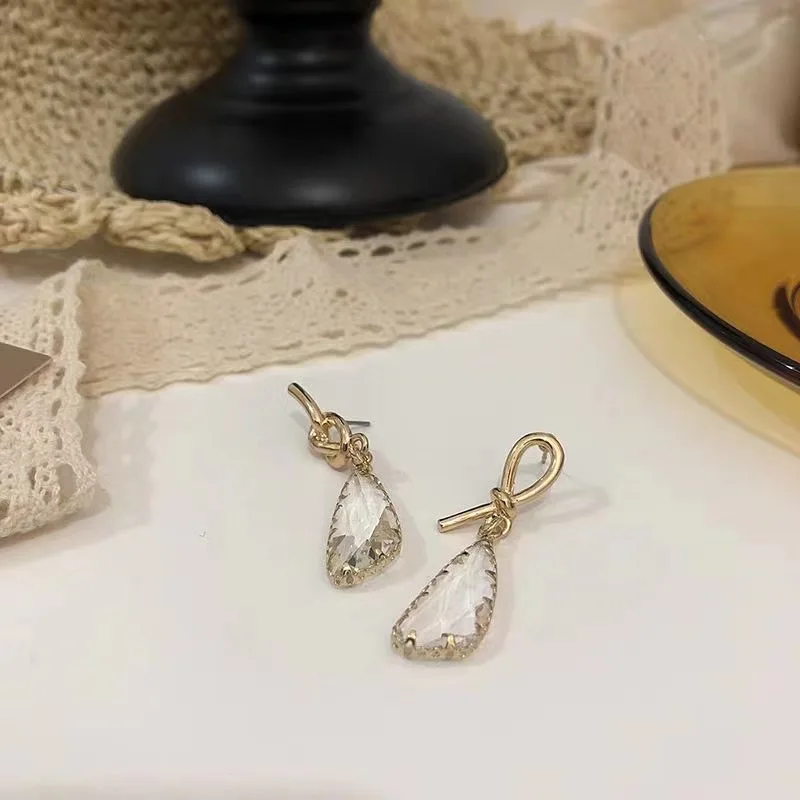 Серьги-иглы из серебра 925 пробы корейский Асимметричный геометрический