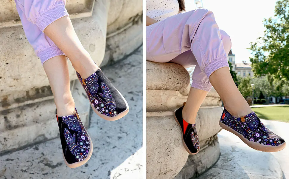 Женские лоферы UIN модные кроссовки с цветочным рисунком удобные легкие холщовые