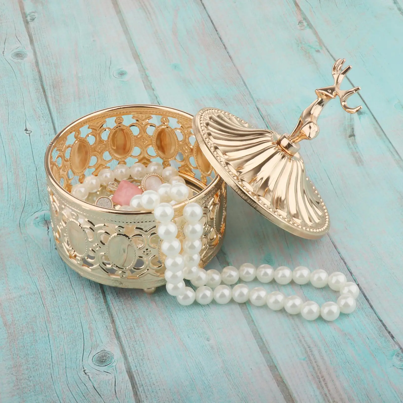 

Vintage Metal Crafts Decoration Storage Box for Decor Accessories