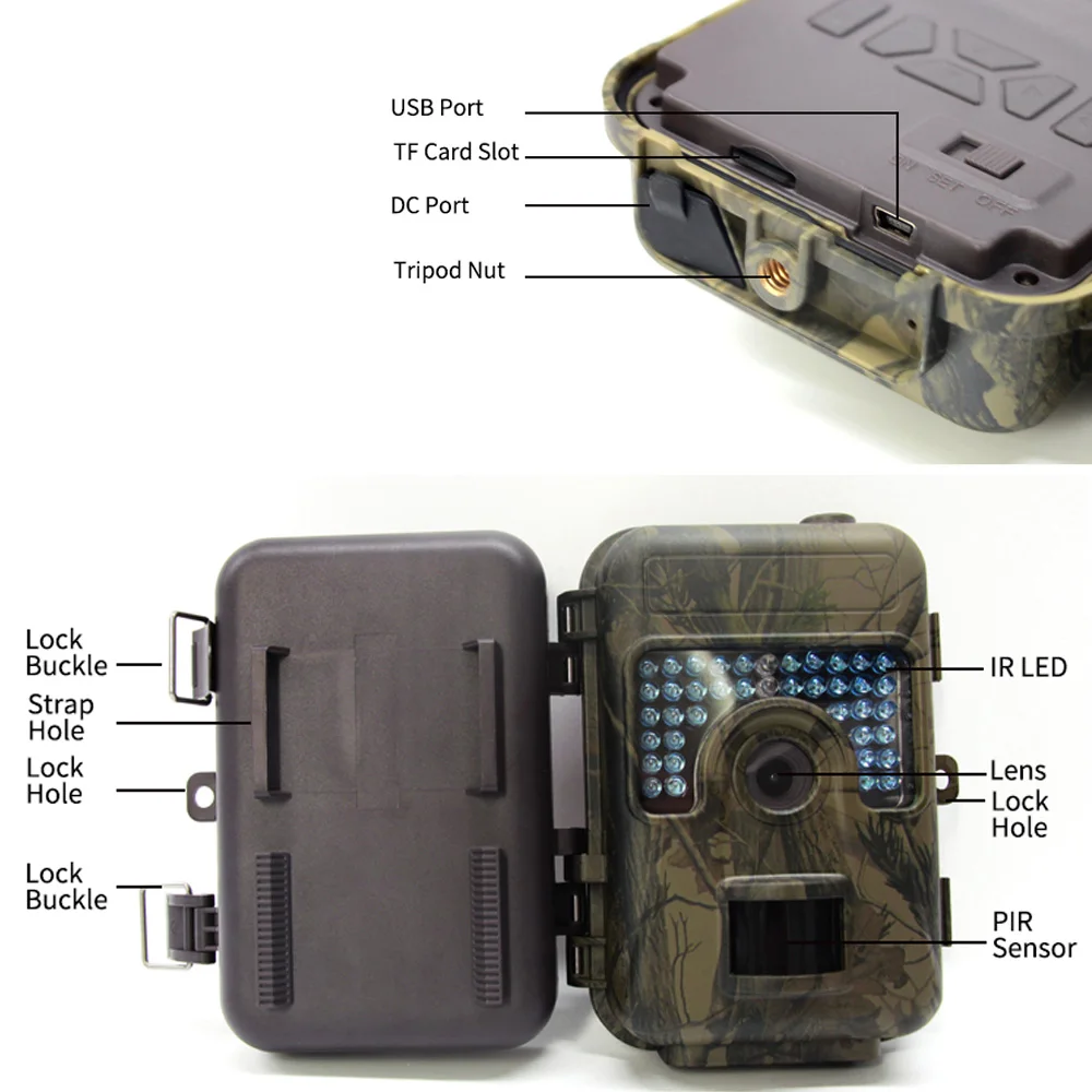 Trail дикой природы Камера 16MP 1080P Ночное видение Сотовая связь мобильный Охота s