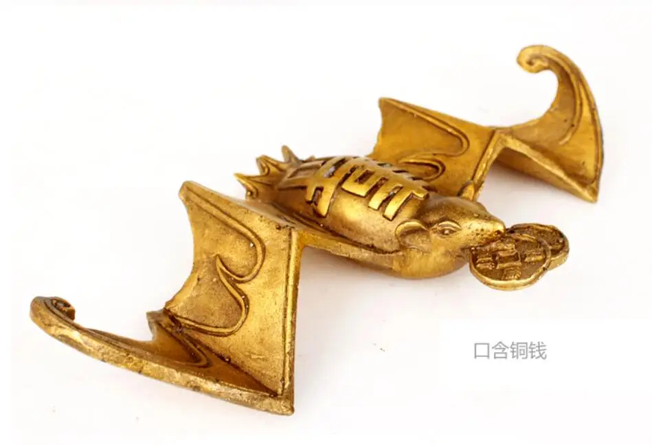 Чистая медь летучая мышь фэн шуй медные ремесла для гостиной украшения