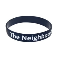 1pc the neighbourhood silicone wristband black for music concert adult size printed