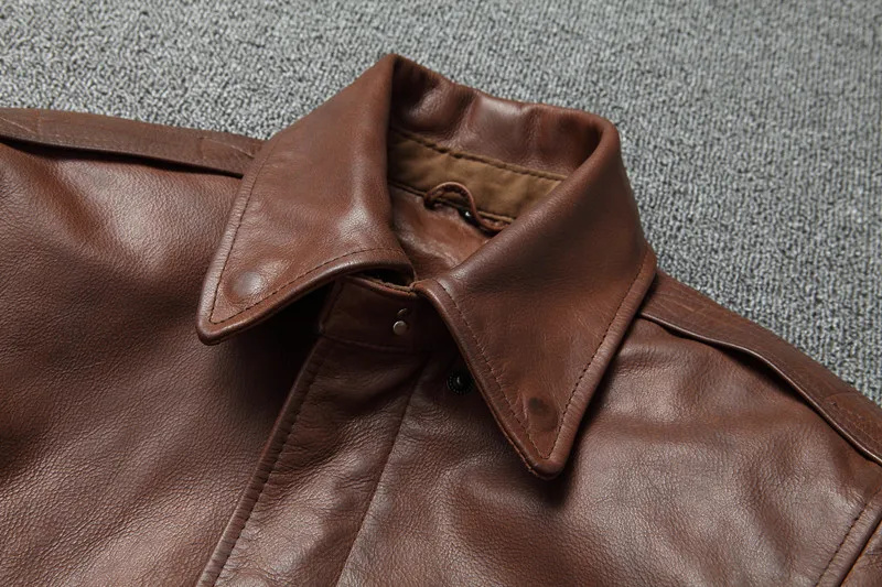 

JCHB 2021 Genuine Leather Jacket for Men Style Vintage Cowhide Coat Spring Autumn Mens Jackets Spring Autumn Hommes Veste Pph34
