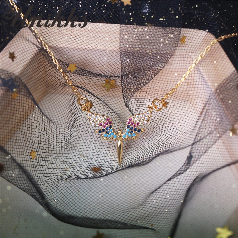 

Angel necklace female tide net celebrity simple personality temperament clavicle chain